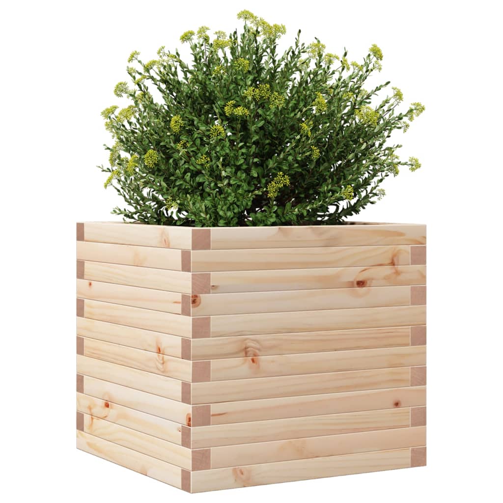 Jardinera De Madera Maciza De Pino 50x50x46 Cm_3