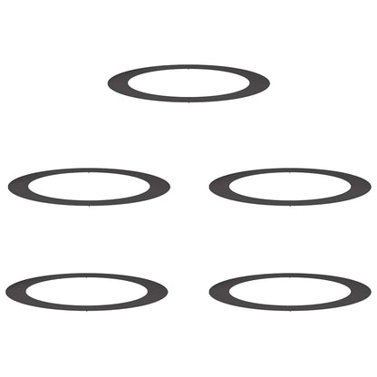 Adecuado Para Anillos De Árbol Plano 5 Uds. Negro Ø90/120 Cm_0