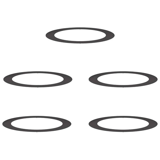 Adecuado Para Anillos De Árbol Plano 5 Uds. Negro Ø90/120 Cm_0