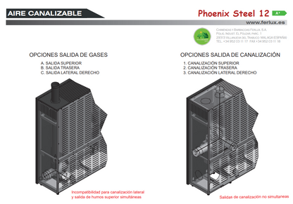 Bricosol Estufa De Pellets Phoenix Steel 12 Negro De Ferlux_4