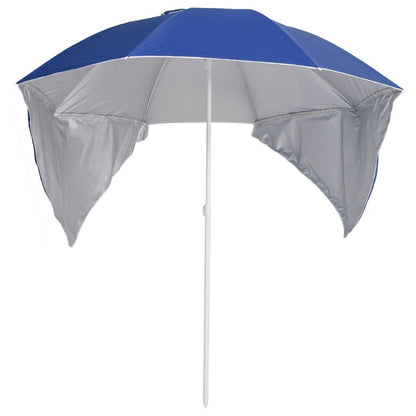 Vidaxl Sombrilla De Playa Con Paredes Laterales Azul 215 Cm_1