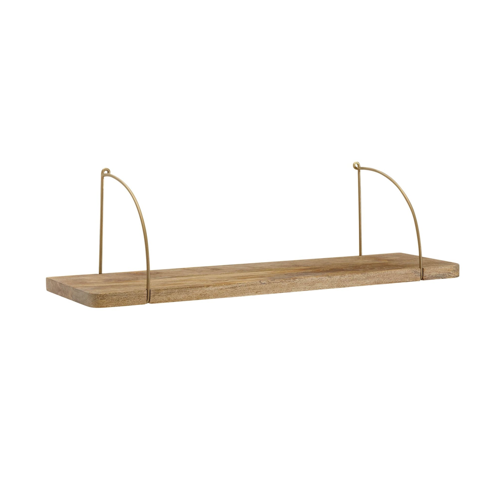 Estantería De Pared 60x25x22 Cm Madera Maciza De Mango Y Metal Industrial_0