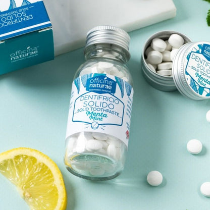 Comprimidos de pasta de dentes de limão, 115 unidades, biológicos, da Officina Naturae