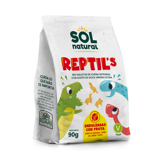 Bolachas infantis de aveia e frutas biológicas Sol Natural 90 gr