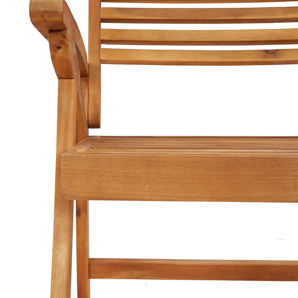 Vidaxl Juego De Comedor De Jardín 5 Piezas Madera Maciza De Acacia_4