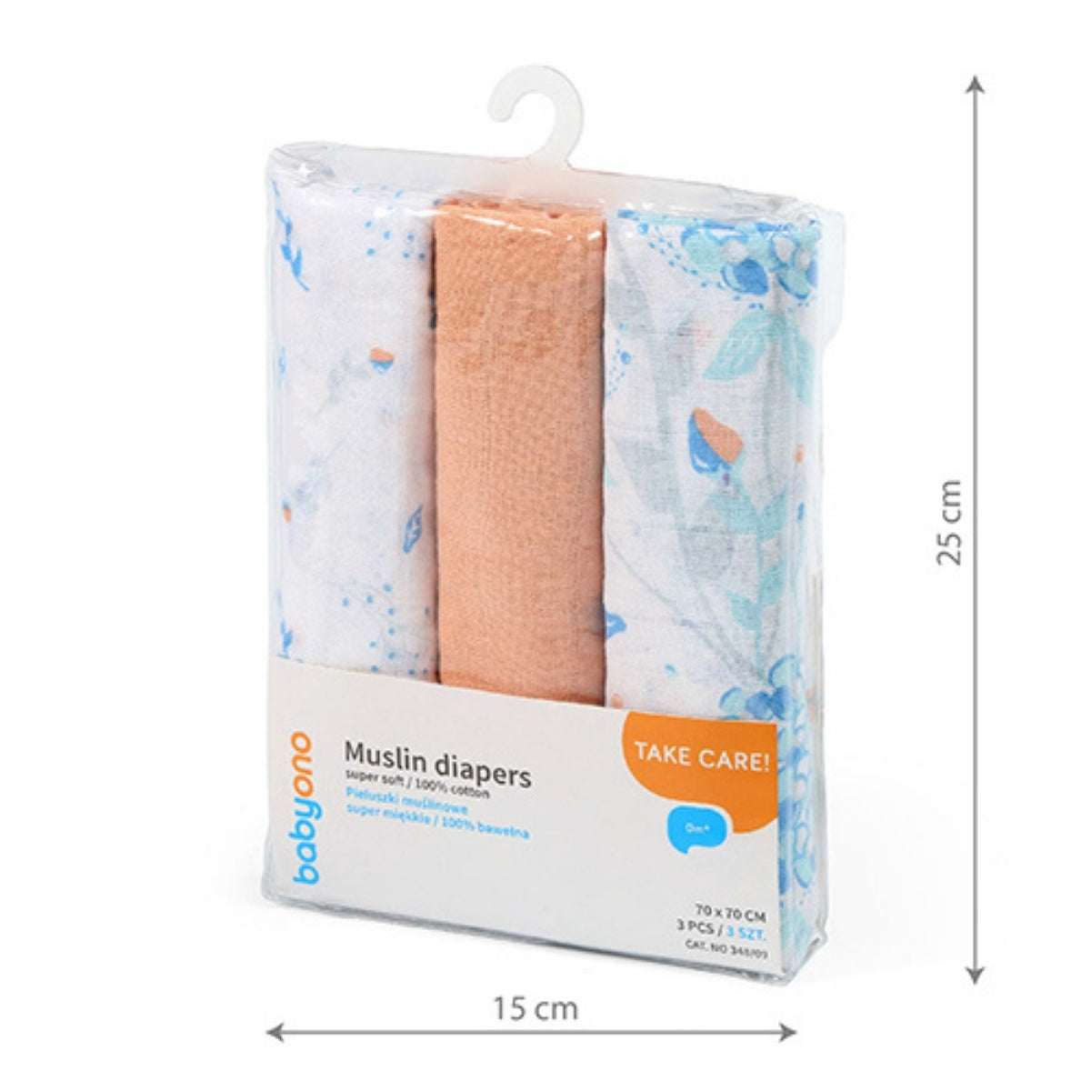 Babyono Pack 3 Muselinas Natural Algodón 70x70 Cm | Suavidad Imprescindible Para Cada Día_2