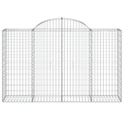 Cestas De Gaviones 7 Uds Forma De Arco Hierro 200x50x120/140 Cm_3