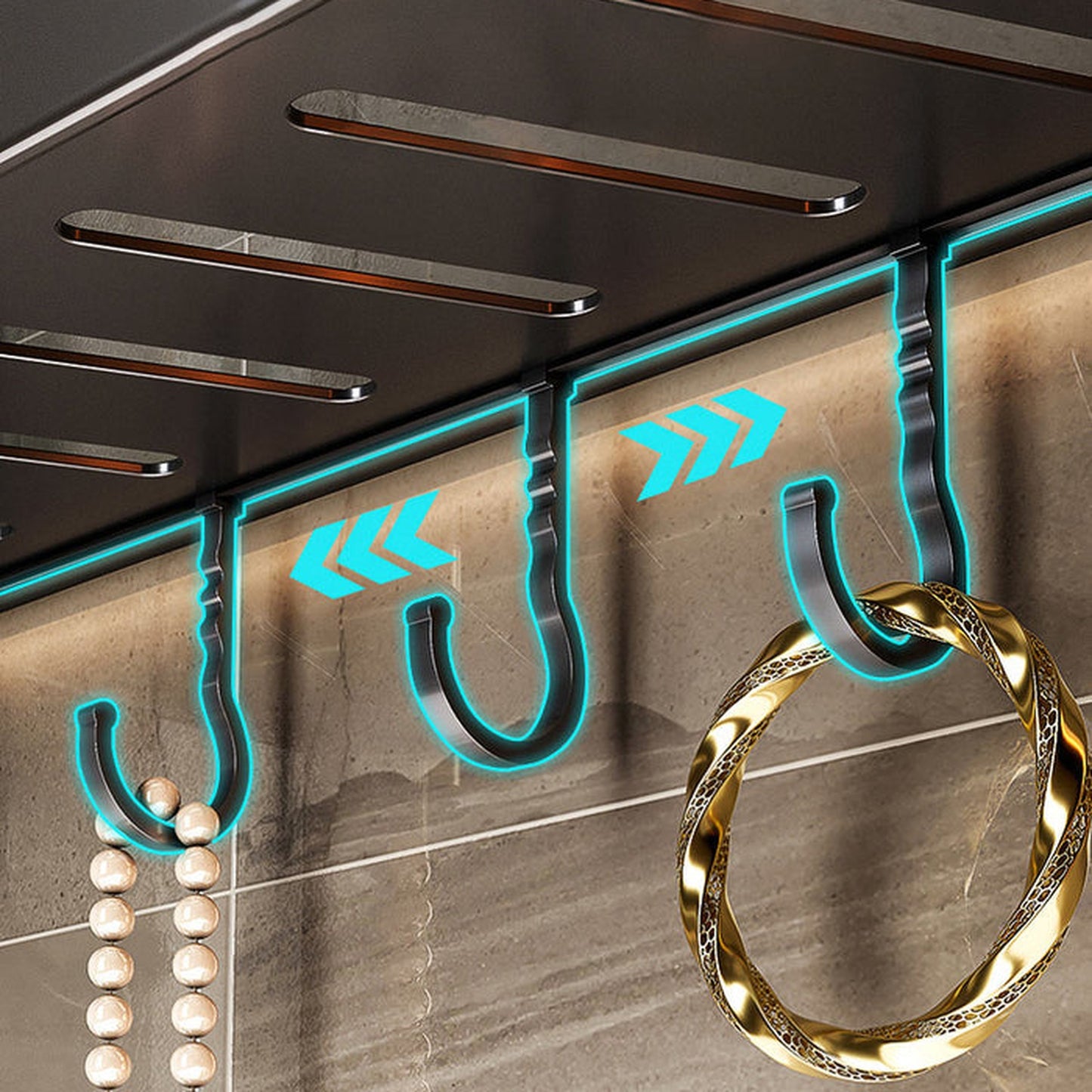 Joybos - Estante De Almacenamiento De Baño De Metal Con 3 Niveles_3