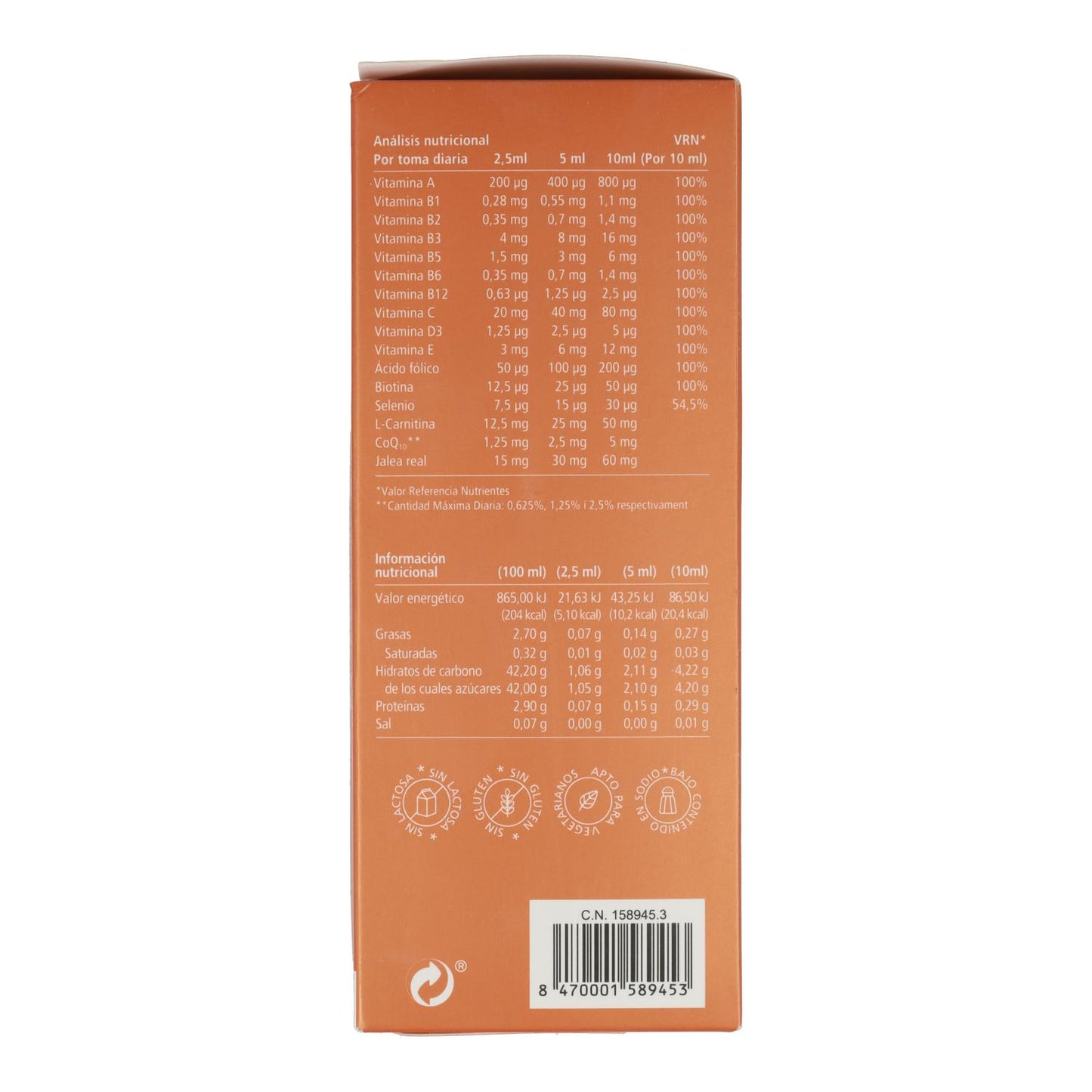 Multivitamínico Vibracell Vitae, 300 ml