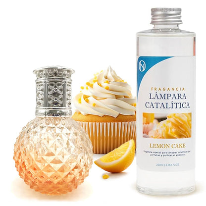 Lámpara Catalítica Orange Diamonds + Aroma Lemon Cake 200ml - Elimina Malos Olores, Impurezas Y Perfuma_0
