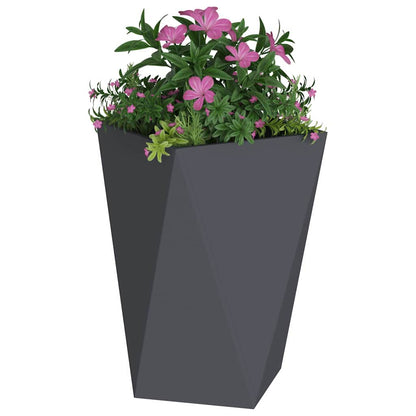 Jardinera 2 Uds. Antracita 50 X 50 X 75 Cm Acero_2