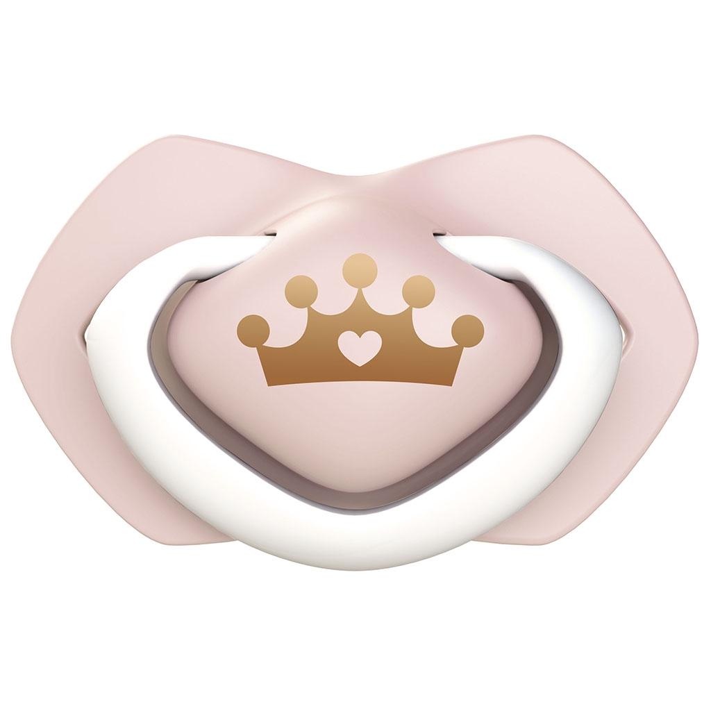 Pack de chupetas de silicone rosa Royal Baby da Canpol Babies (2 unidades)