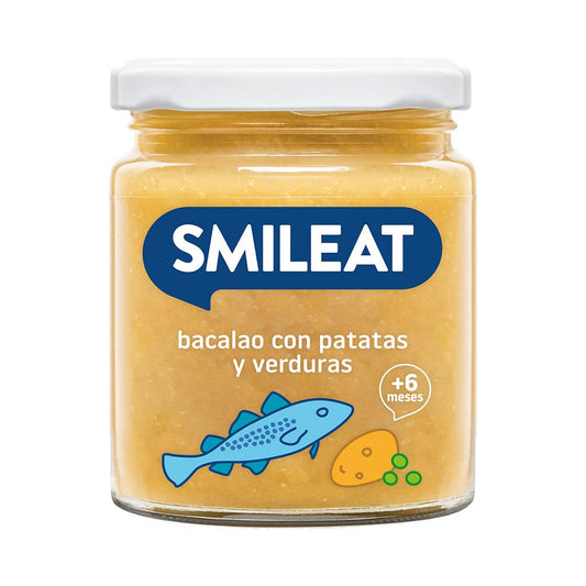 Pote biológico de legumes biológicos com bacalhau 230g.