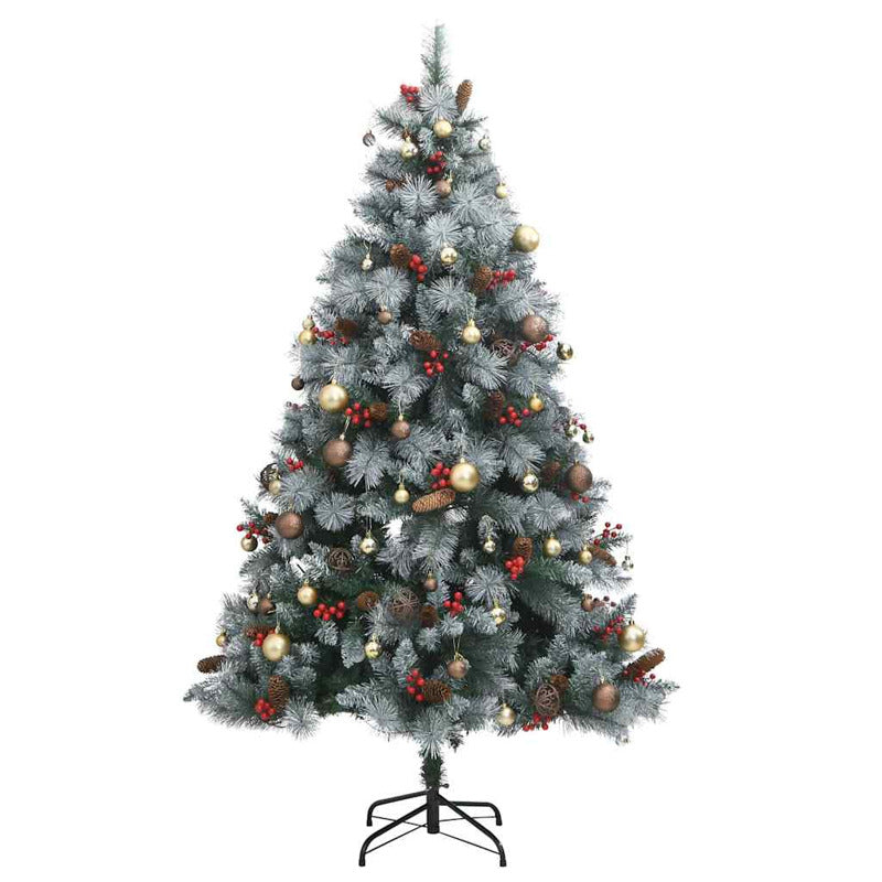 Vidaxl Árbol De Navidad Artificial Con Bisagras 300 Led Y Bolas 180 Cm_3