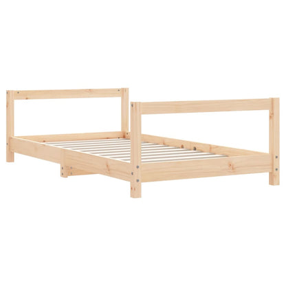 Estructura De Cama Para Niños Madera Maciza De Pino 80x160 Cm / Vetonek_3