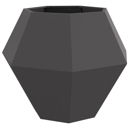 Jardinera 2 Uds. Negro 100 X 100 X 80 Cm Acero_4