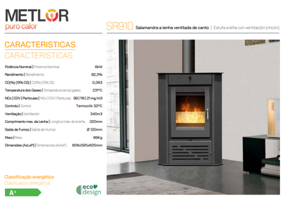 Estufa De Leña Metlor Modelo Sr910_1