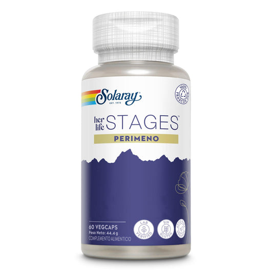 Perimeno Stages Solaray 60 Cápsulas Vegetais