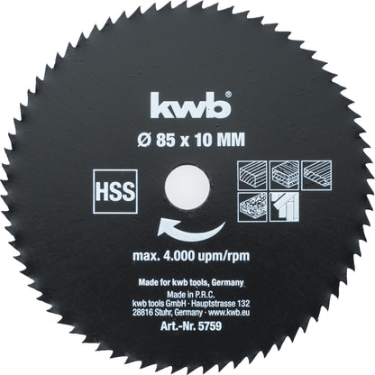 Kit de lâmina de serra circular mini Kwb