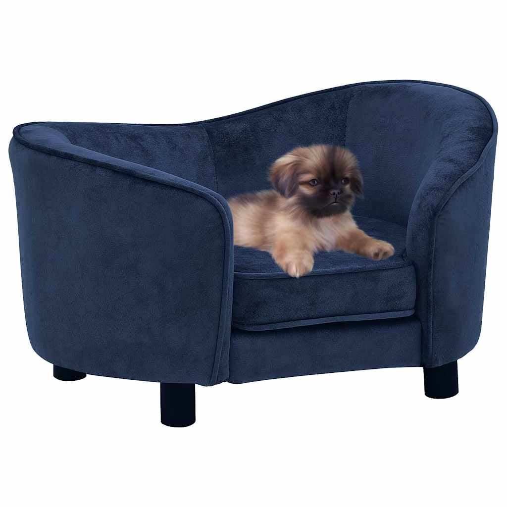 Vidaxl Sofá Para Perros Felpa Azul 69x49x40 Cm_1