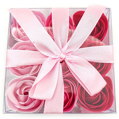 Caja 9 Rosas De Jabón (rosa) - Flores Con Pétalos De Jabón Perfumados - Regalo Original Para Días Especiales_2