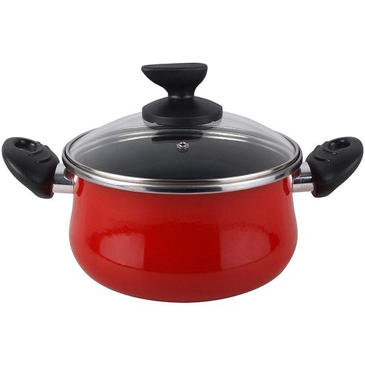 Magefesa Praga Olla 16, Acero Esmaltado Vitrificado, En Granate, Inducción Y Lavavajillas_0