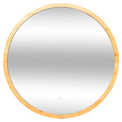 Well Home - Espejo De Pared Redondo, Con Luz Led_0