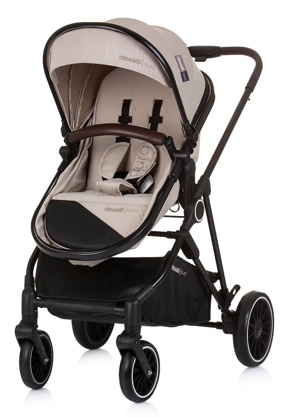 Carrito De Bebé Duo Convertible Aura Hasta 22 Kg Macadamia_1