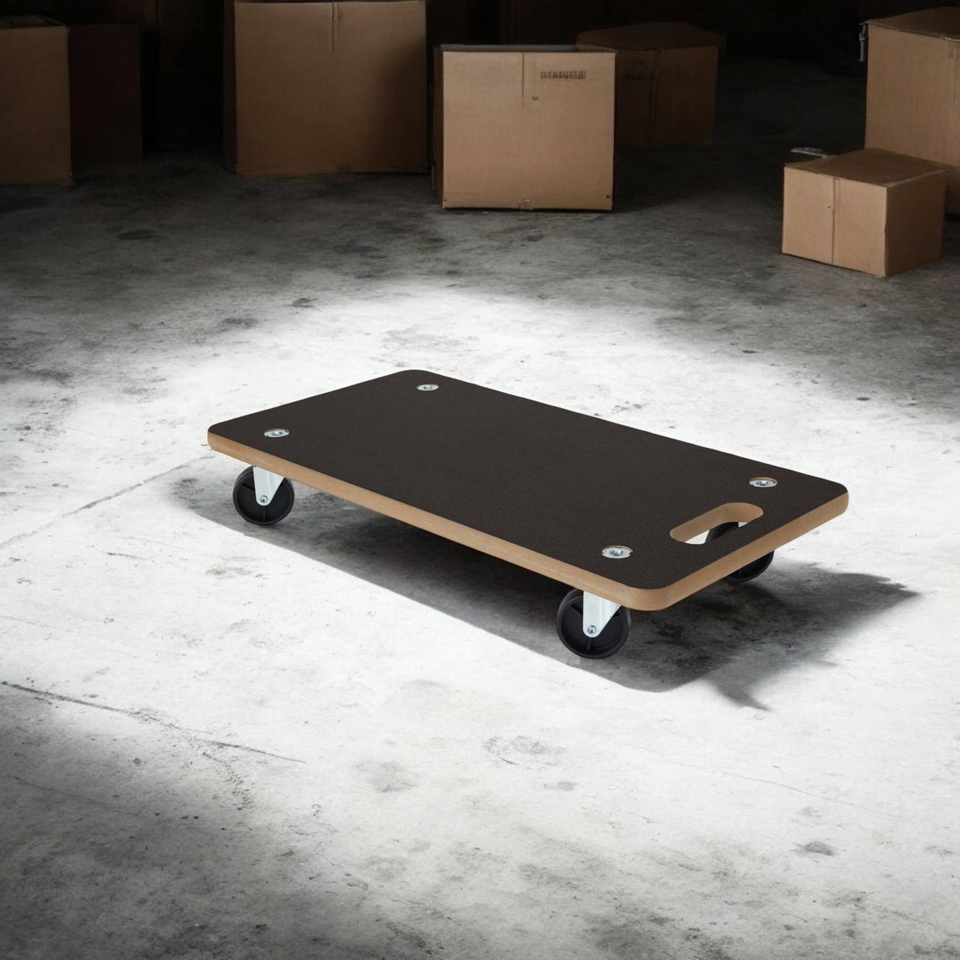 Well Home Carro De Transporte De Formato Rectangular Con Placa Antideslizante En Mdf 58x29x9,5cm_3