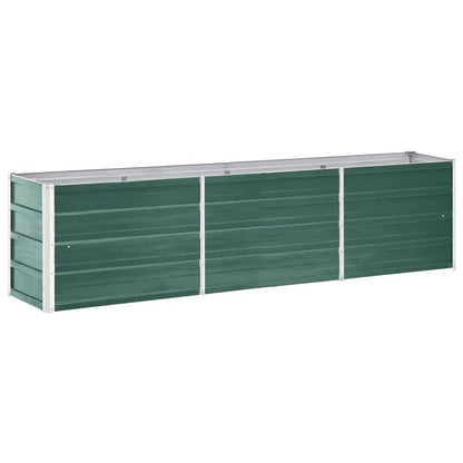 Arriate De Jardín De Acero Galvanizado Verde 240x40x45 Cm_0