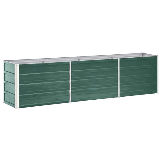Arriate De Jardín De Acero Galvanizado Verde 240x40x45 Cm_0