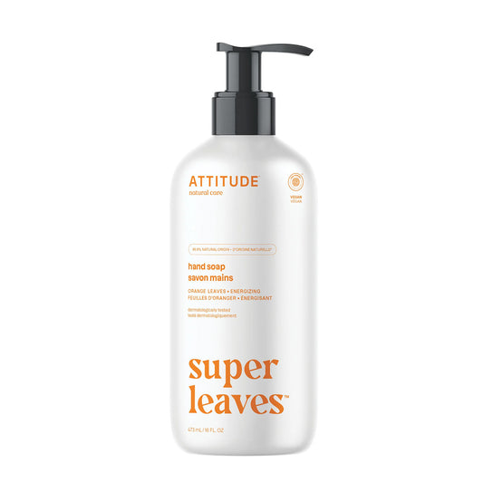 Sabonete Líquido para as Mãos Super Leaves Folha de Laranja Attitude 473 ml