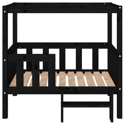Vidaxl Cama Para Perros Madera Maciza De Pino Negro 95,5x73,5x90 Cm_4