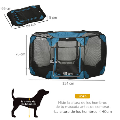Pawhut Parque Plegable Para Perros 8 Paneles Con Bolsa De Transporte Ø154x76 Cm_2