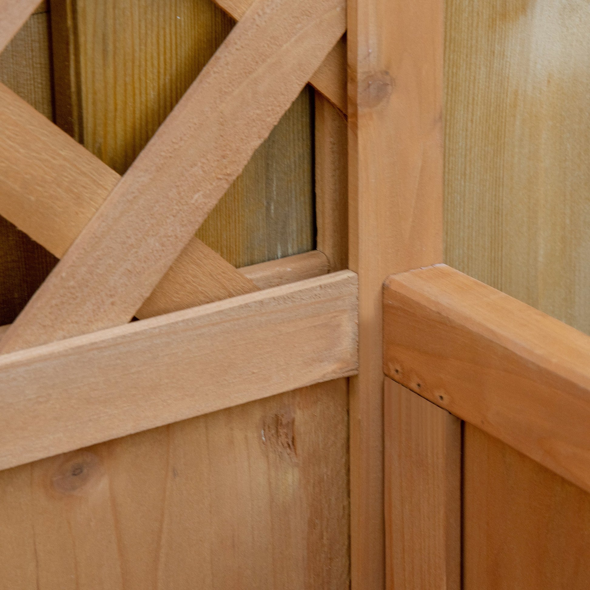 Outsunny Jardinera Con Enrejado Madera Arriate Para Trepadora 76x36x170cm Marrón_4
