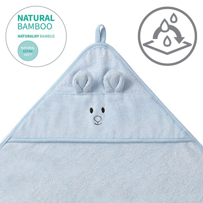 Capa De Baño Bamboo Xl Para Bebés Conejito Azul_2