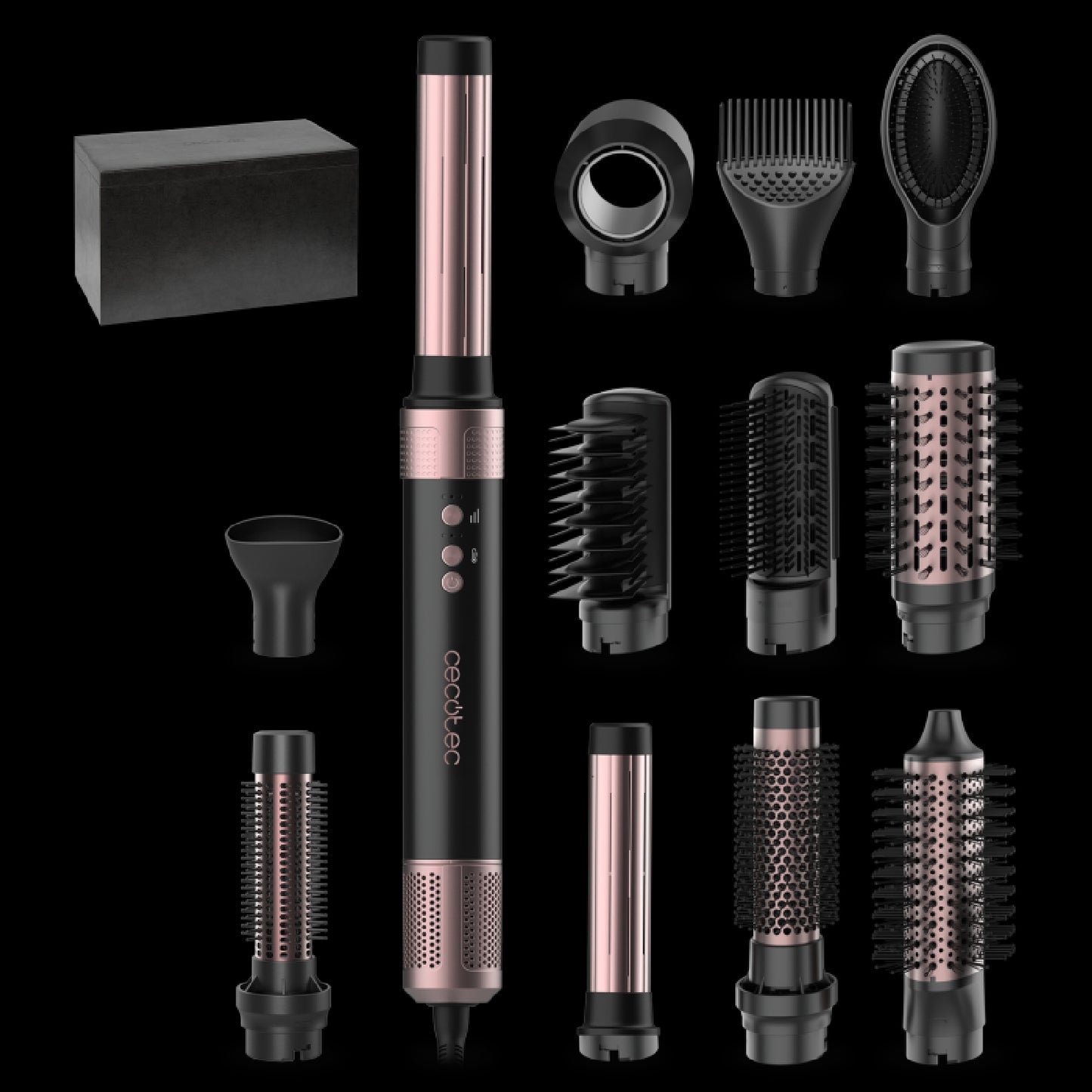 Cecotec Cepillo De Aire Bamba Ceramiccare 12in1 Airglam Black_0