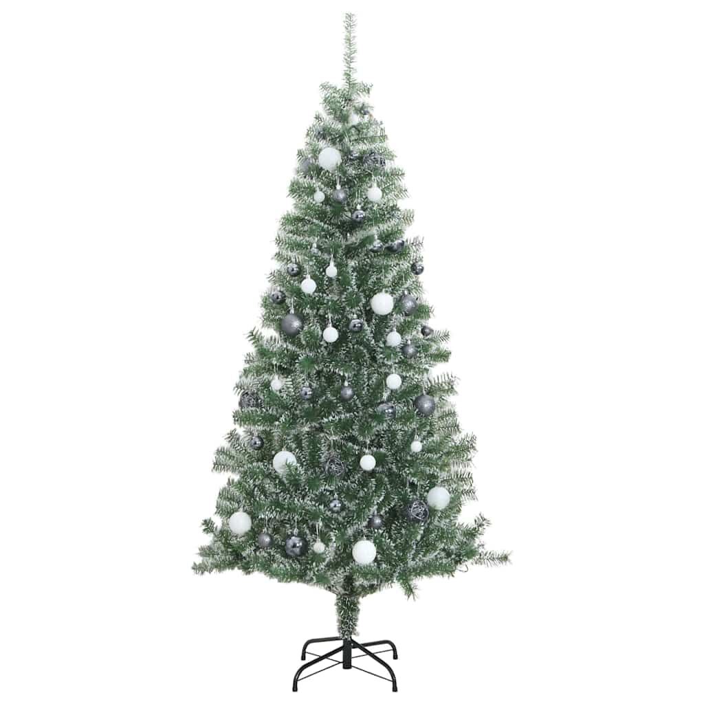 Vidaxl Árbol De Navidad Artificial Con 300 Led Bolas Y Nieve 210 Cm_3