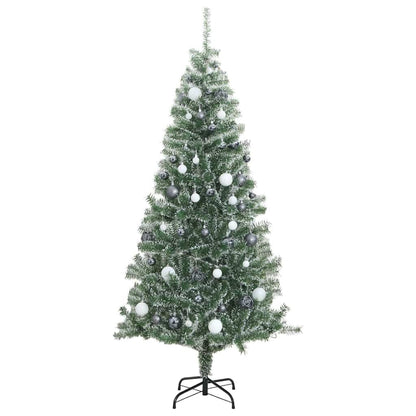 Vidaxl Árbol De Navidad Artificial Con 300 Led Bolas Y Nieve 210 Cm_3