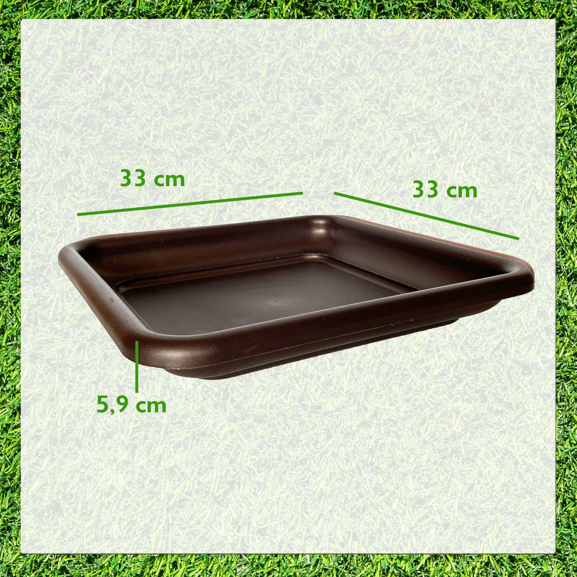 Plato Quadro Vulcano Zanvic Bronce 33 X 33 X 5,9 Cm Fabricada En Plástico