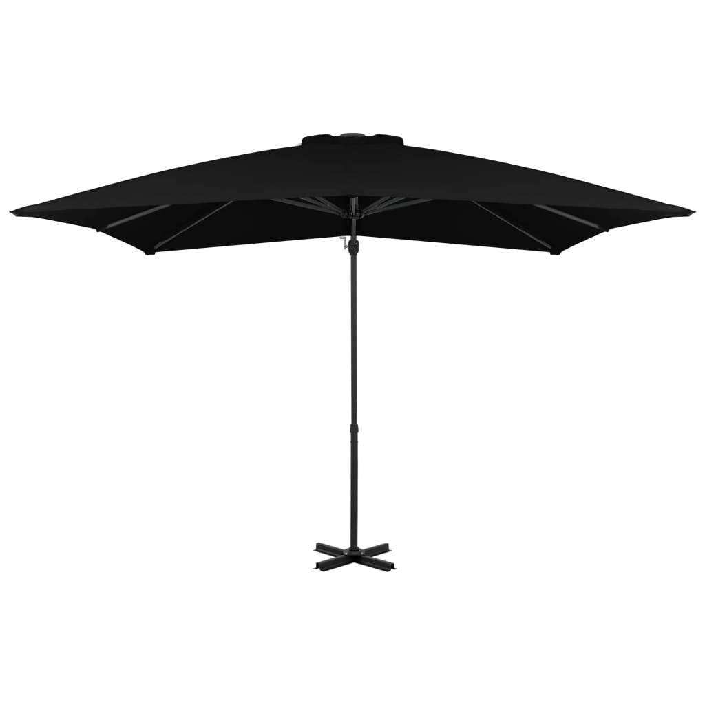 Vidaxl Sombrilla Jardín Voladiza Con Palo De Aluminio Negra 250x250 Cm_1