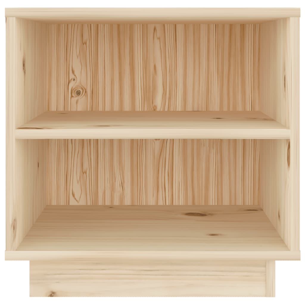 Mesita De Noche De Madera Maciza De Pino 40x34x40 Cm_3