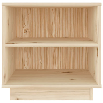 Mesita De Noche De Madera Maciza De Pino 40x34x40 Cm_3