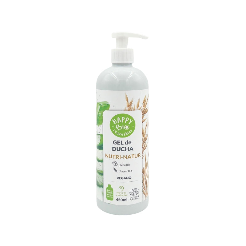 Gel ducha Nutri-natur Aloe Vera y Avena BIO HappyBio 450 ml