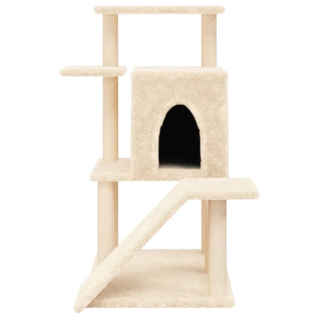 Vidaxl Rascador Para Gatos Con Postes De Sisal Color Crema 97 Cm_3