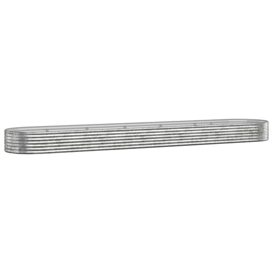 Jardinera Arriate Acero Galvanizado Plata 507x100x36 Cm_0