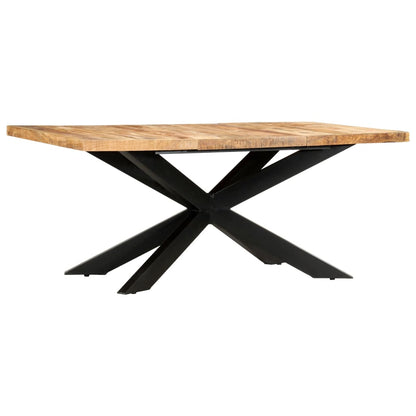 Mesa De Comedor Madera Maciza De Mango Rugosa 180x90x76 Cm_4