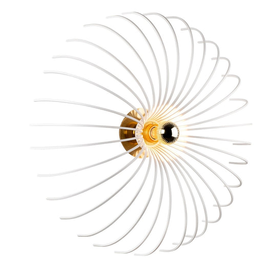 Aplique De Pared, Metal , Blanco, 16x16x56, Casquillo E 27 Max 40 W_0