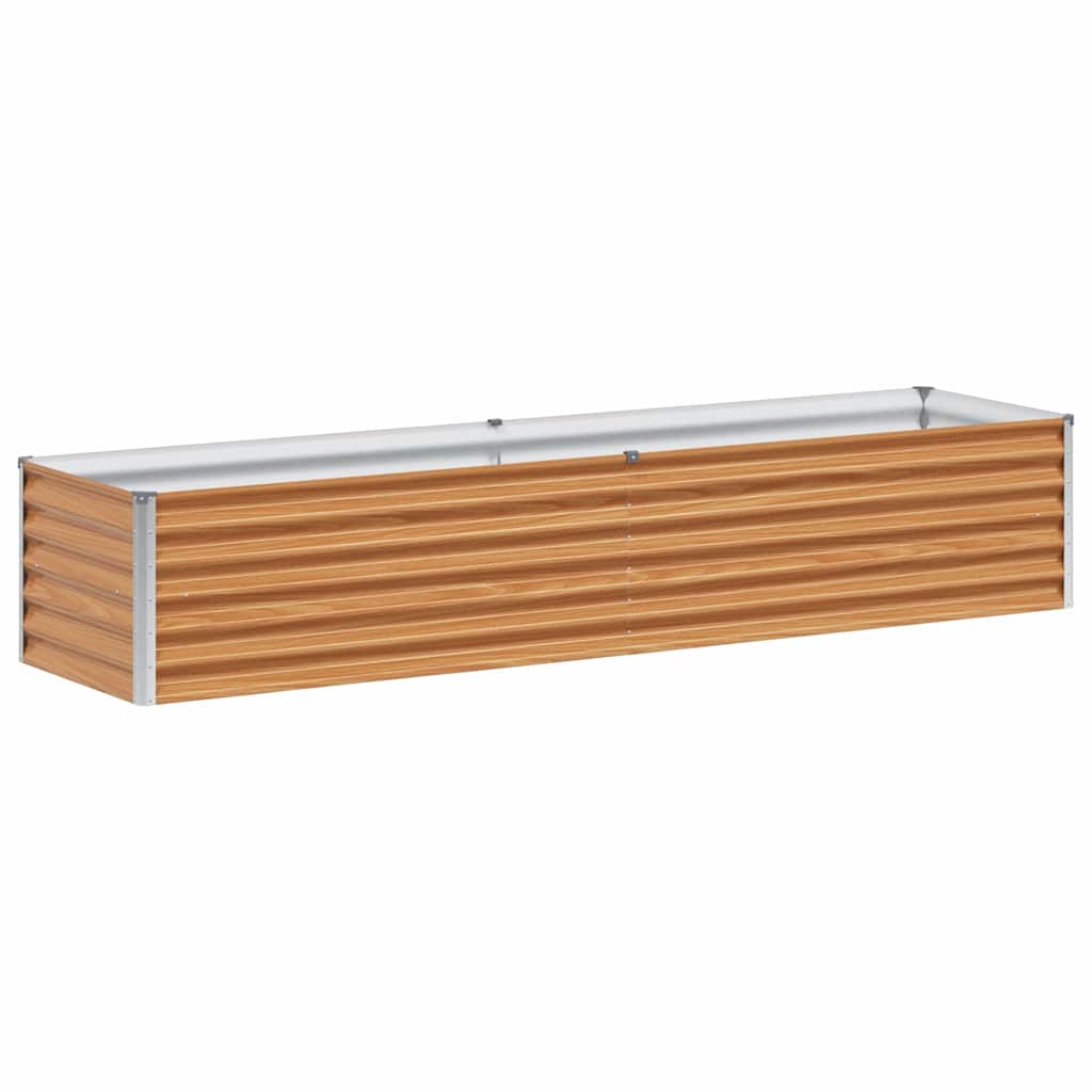 Arriate Elevado Marrón Claro 195 X 50 X 36 Cm Acero Galvanizado_0