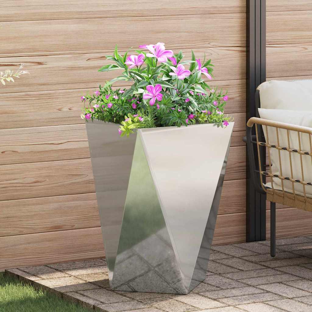 Jardinera Plateado 50 X 50 X 75 Cm Acero Galvanizado_1